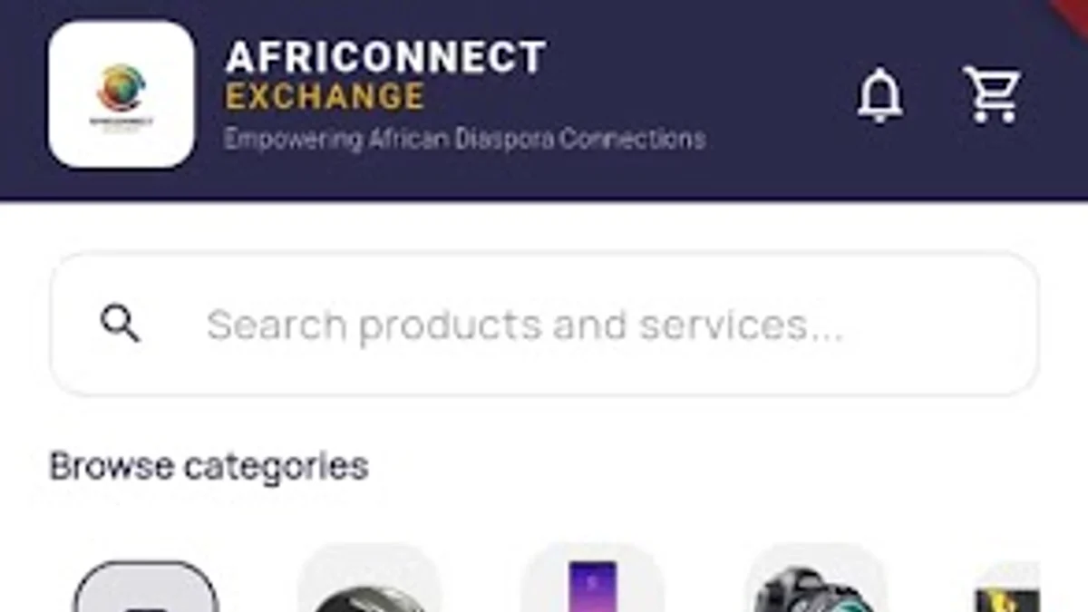 Screenshot of Africonnect Exchange