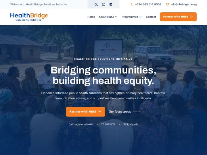 Screenshot of HBSI Nigeria